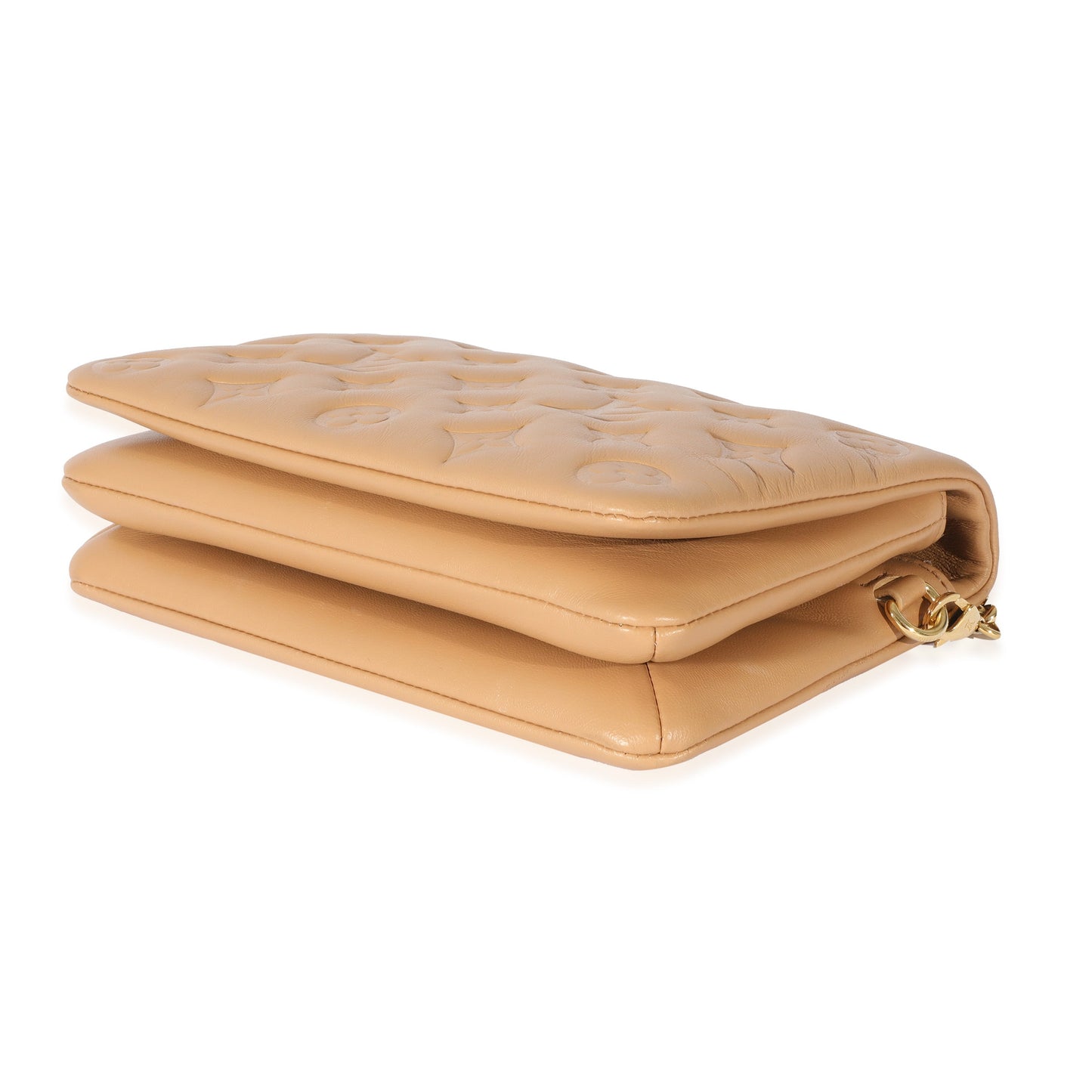 Louis Vuitton Louis Vuitton Camel Lambskin Pochette Coussin