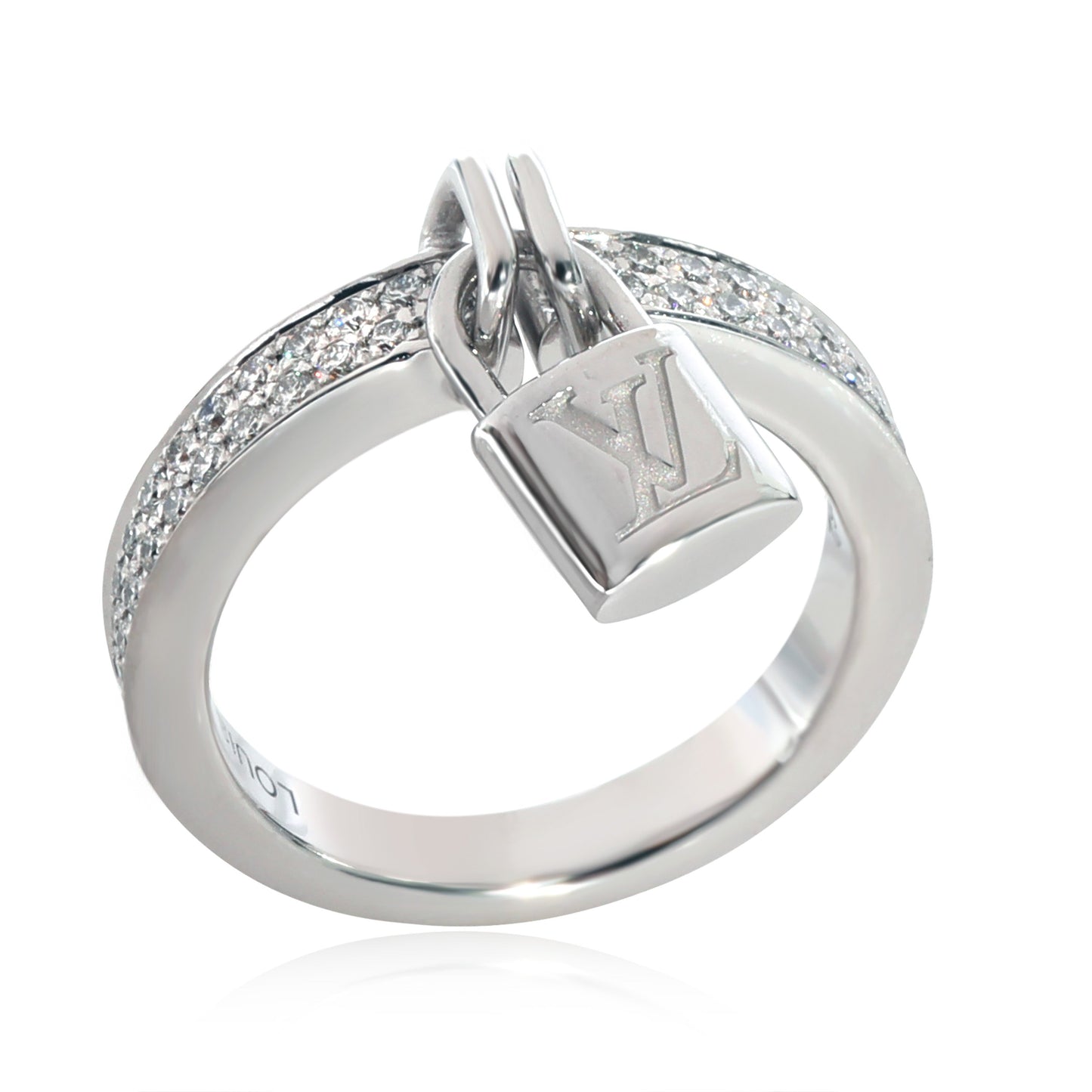 Louis Vuitton Louis Vuitton Lockit Ring in 18k White Gold 0.40 CTW