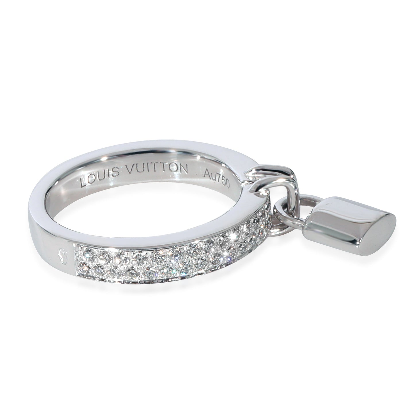 Louis Vuitton Louis Vuitton Lockit Ring in 18k White Gold 0.40 CTW