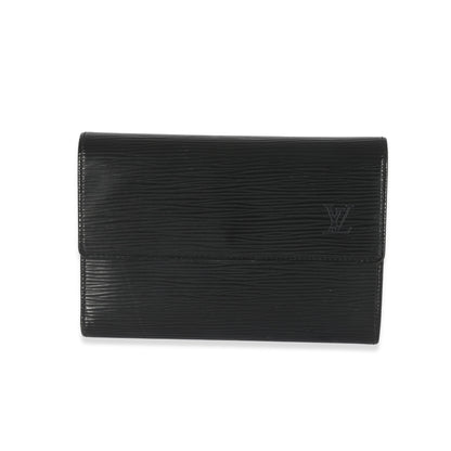 Louis Vuitton Louis Vuitton Black Epi Porte Tresor Wallet