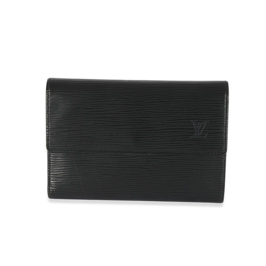 Louis Vuitton Louis Vuitton Black Epi Porte Tresor Wallet