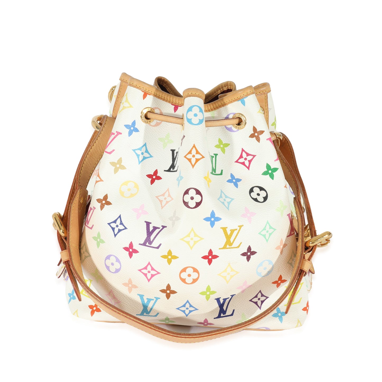 Louis Vuitton Louis Vuitton x Takashi Murakami White Multicolore Canvas Petit Noé