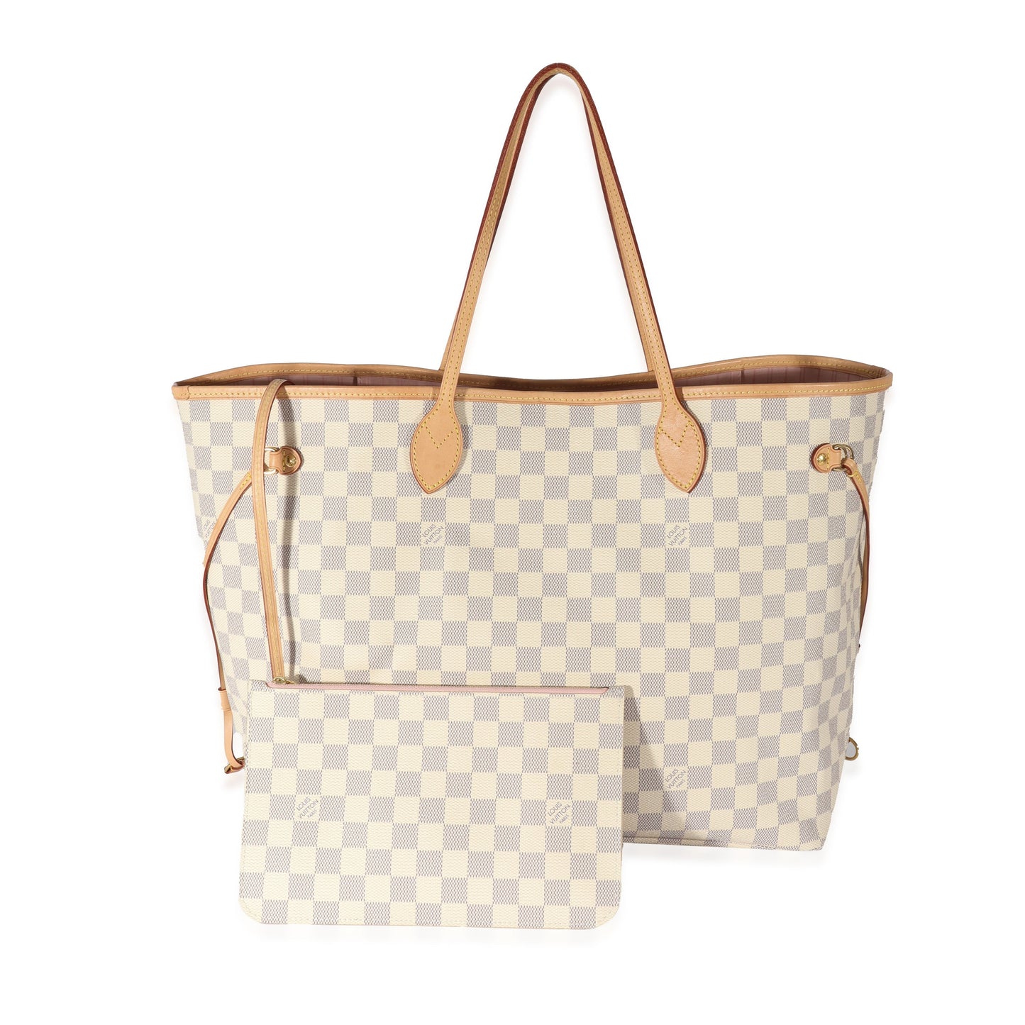 Louis Vuitton Louis Vuitton Damier Azur Canvas Rose Ballerine Neverfull GM