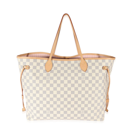 Louis Vuitton Louis Vuitton Damier Azur Canvas Rose Ballerine Neverfull GM