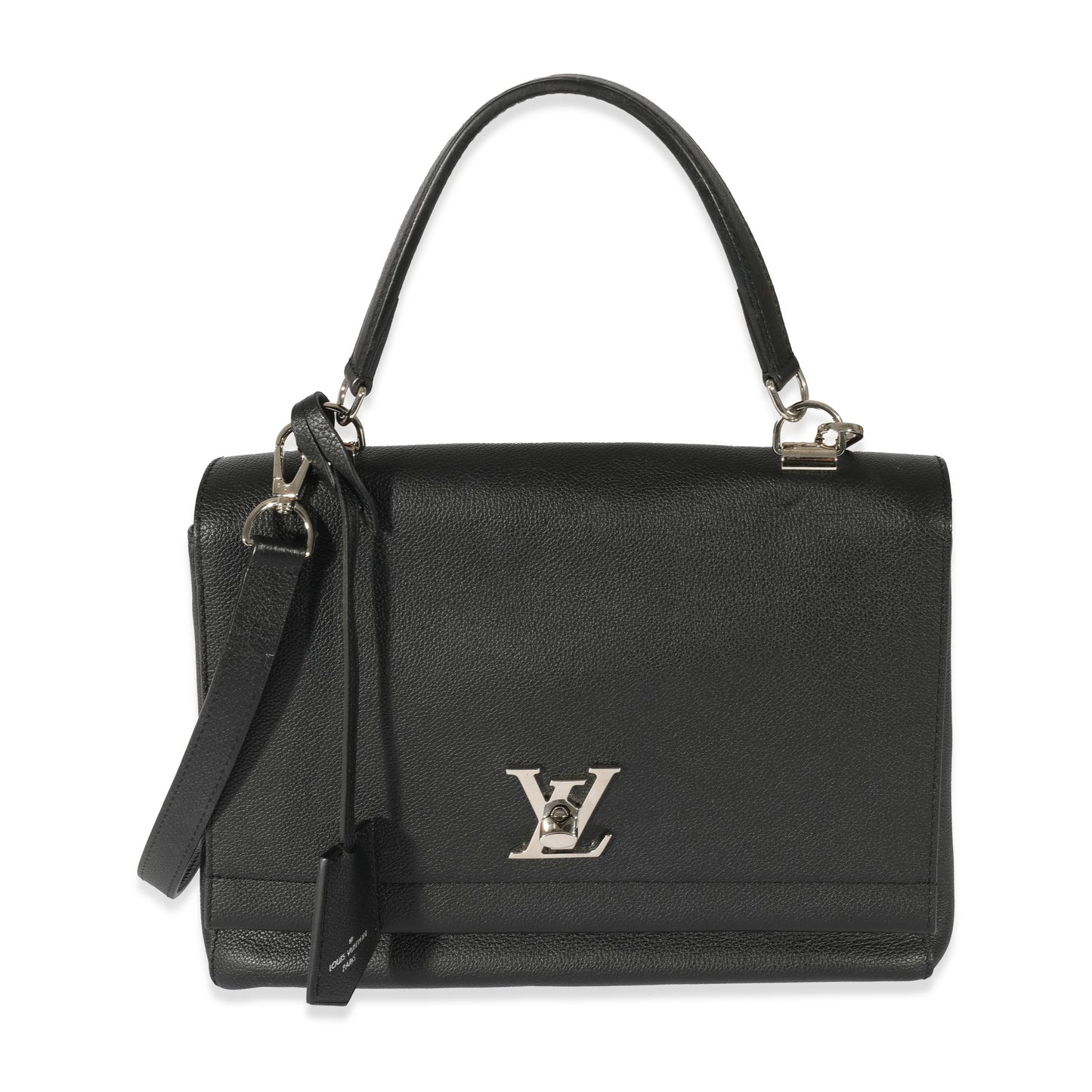 Louis Vuitton Louis Vuitton Black Leather LockMe II Bag