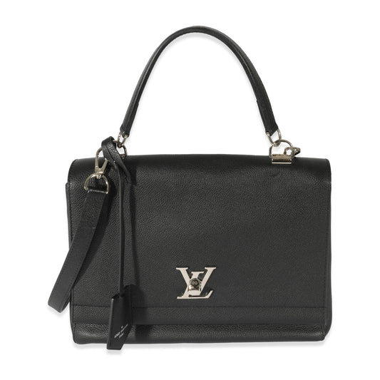 Louis Vuitton Louis Vuitton Black Leather LockMe II Bag