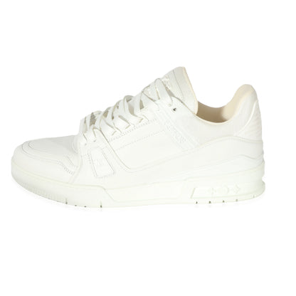 Louis Vuitton Louis Vuitton White Leather LV Trainer Sneaker
