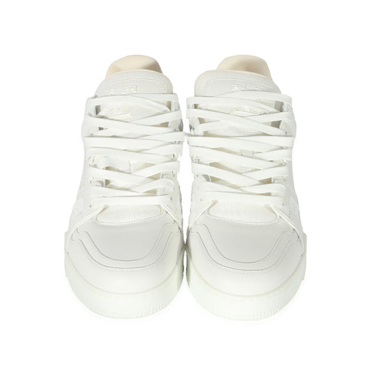Louis Vuitton Louis Vuitton White Leather LV Trainer Sneaker