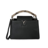 Louis Vuitton Louis Vuitton Black Taurillon Python Capucines PM