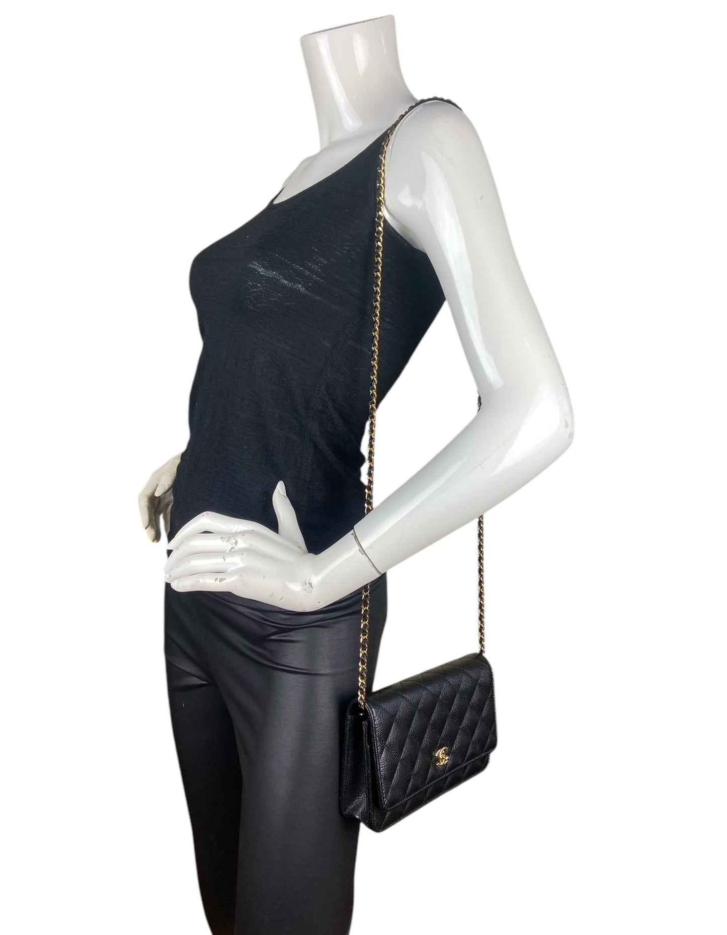 Chanel Black Caviar Leather Twistlock WOC