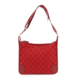 GUCCI GG Canvas Patent Leather Shoulder Bag Hand Bag Red 001??4206