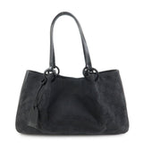 GUCCI GG Monogram Canvas Leather Tote Shoulder Bag Black 94898
