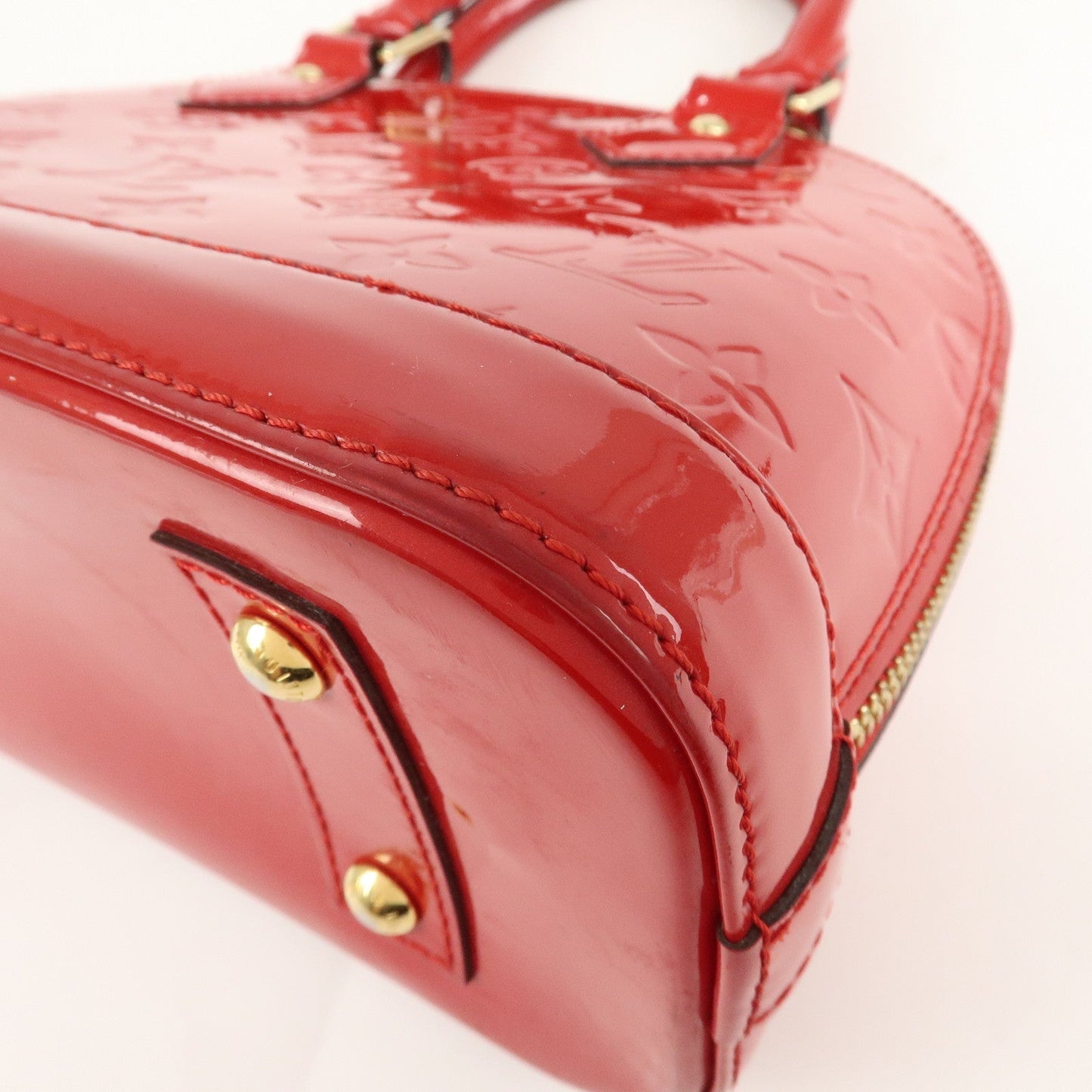 Louis Vuitton Monogram Vernis Alma BB Cerise Shoulder Bag M90174