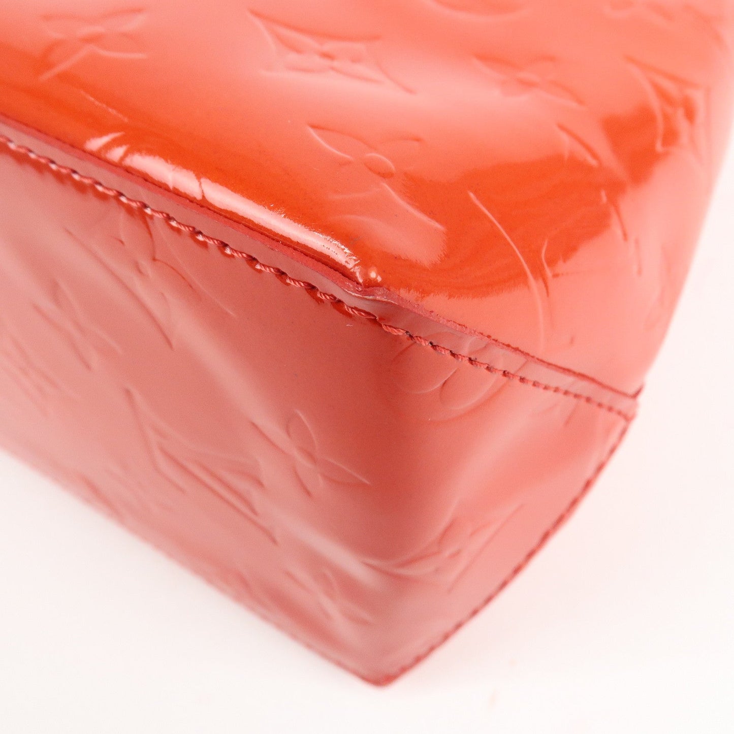 Louis Vuitton Monogram Vernis Lead PM Hand Bag Rouge M91088