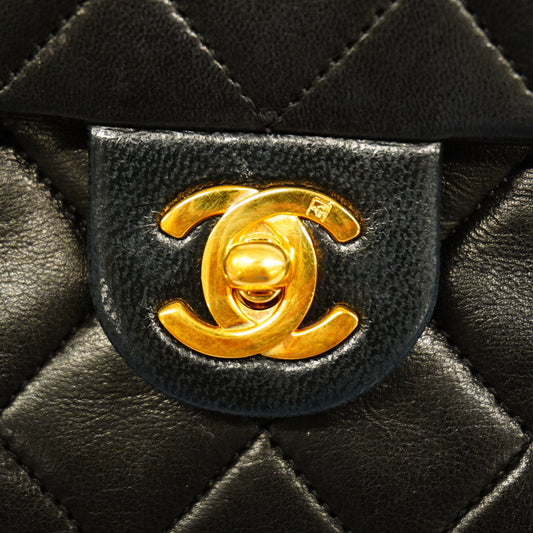 Chanel  Mini Matelasse Single Chain Lambskin Black