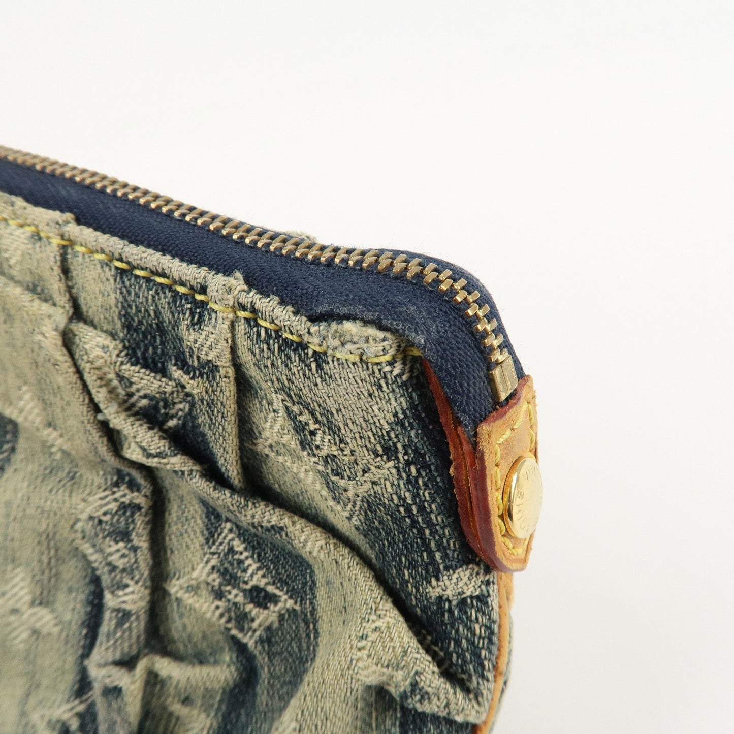 Louis Vuitton Monogram Denim Trousse Raye Pouch Blue M95335