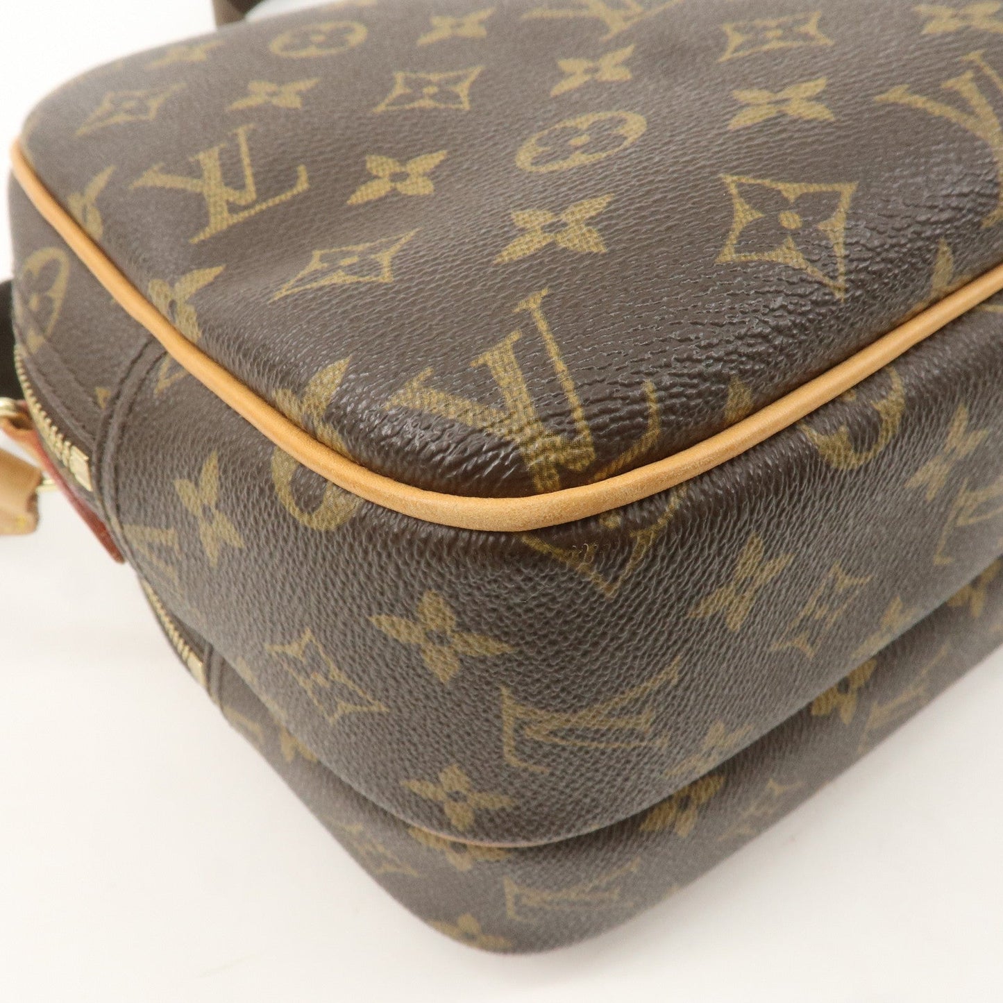 Louis Vuitton Monogram Reporter PM Shoulder Bag Brown M45254