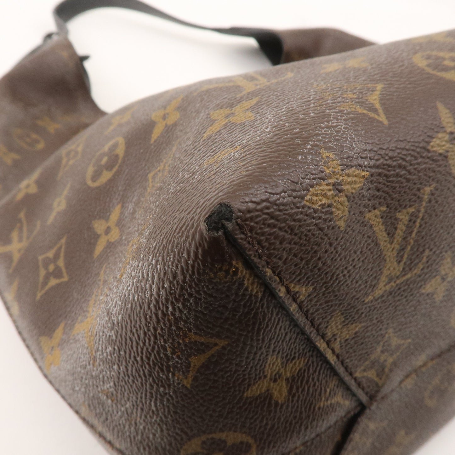 Louis Vuitton Monogram Flower Hobo Shoulder Bag Brown M43545