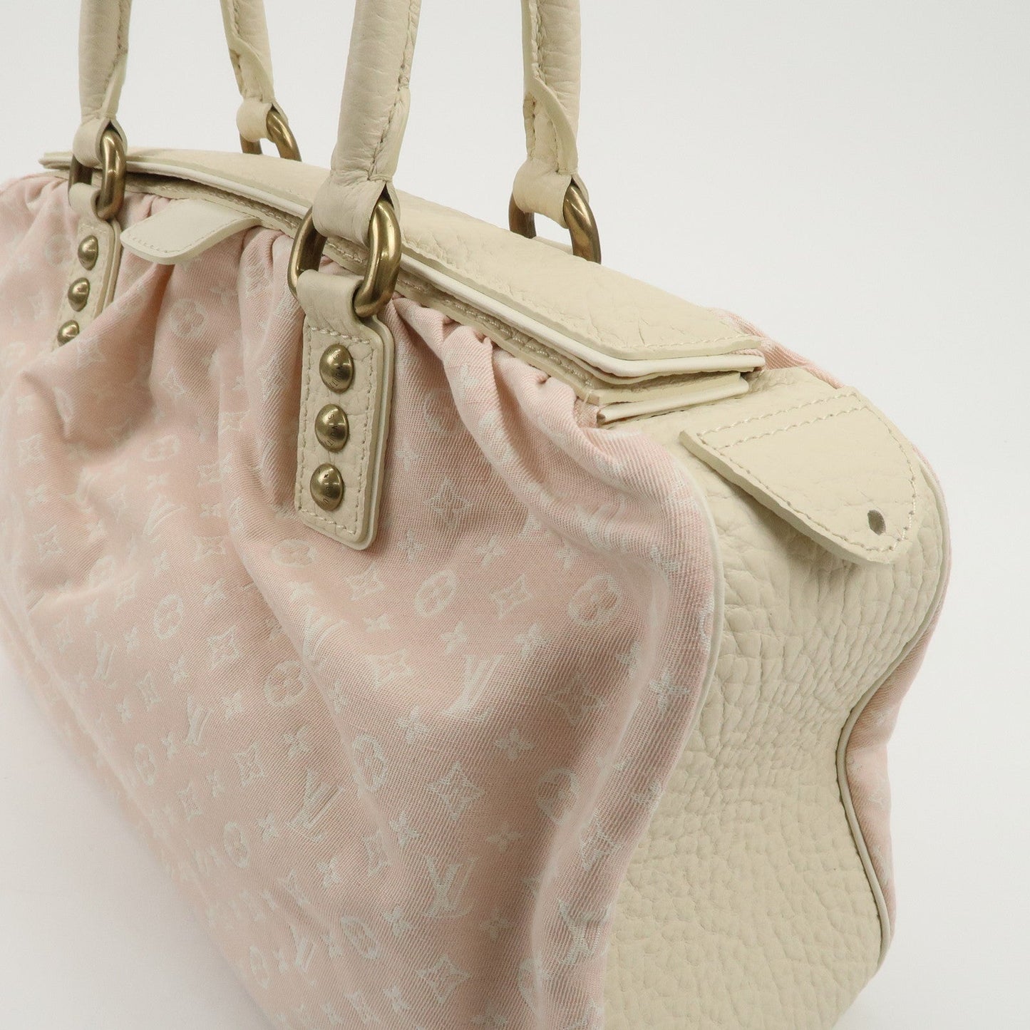 Louis Vuitton Monogram Mini Lin Trapeze GM Hand Bag Pink M40064
