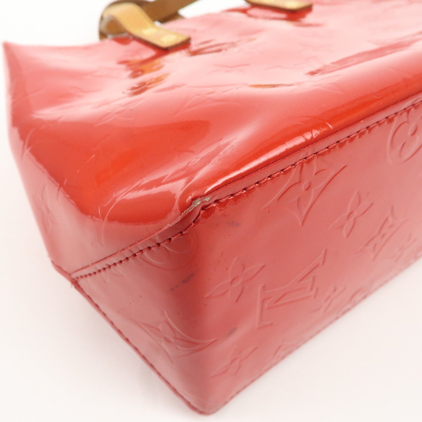 Louis Vuitton Monogram Vernis Lead PM Hand Bag M91088 Rouge