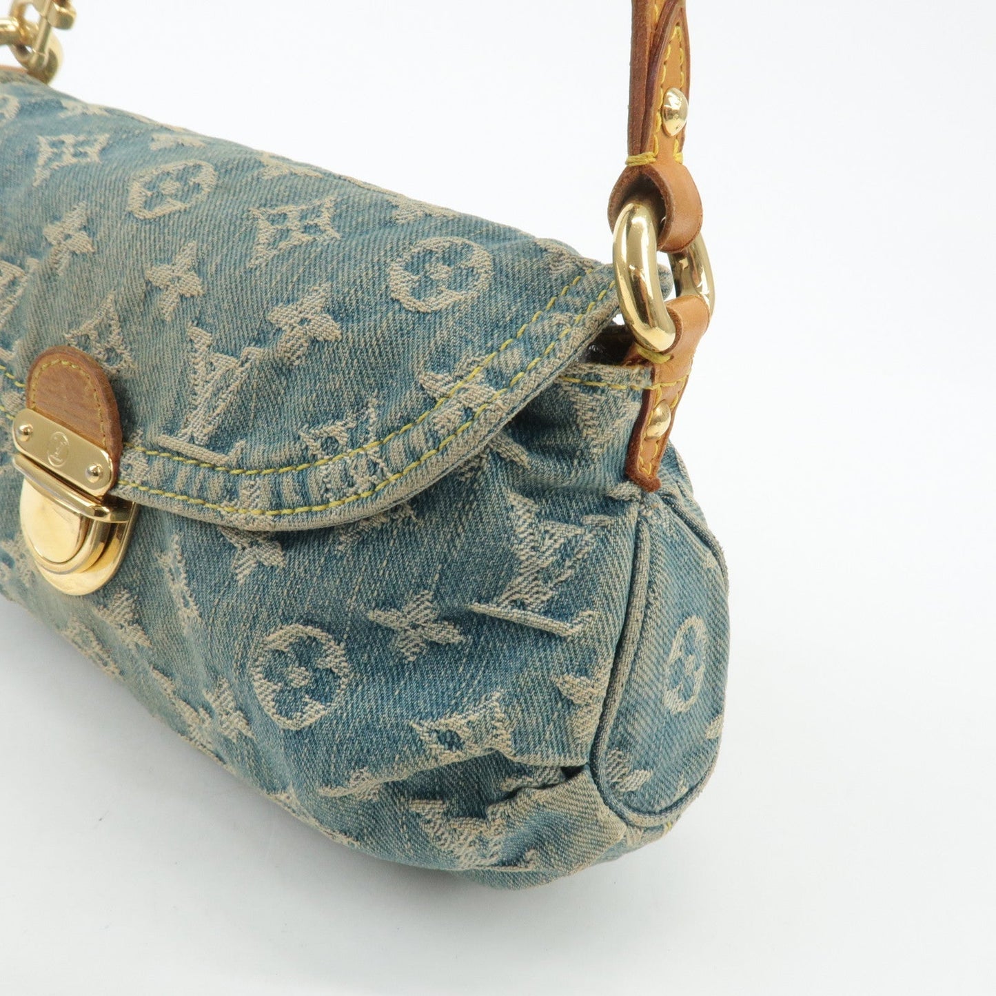 Louis Vuitton Monogram Denim Mini Pleaty Shoulder Bag M95050