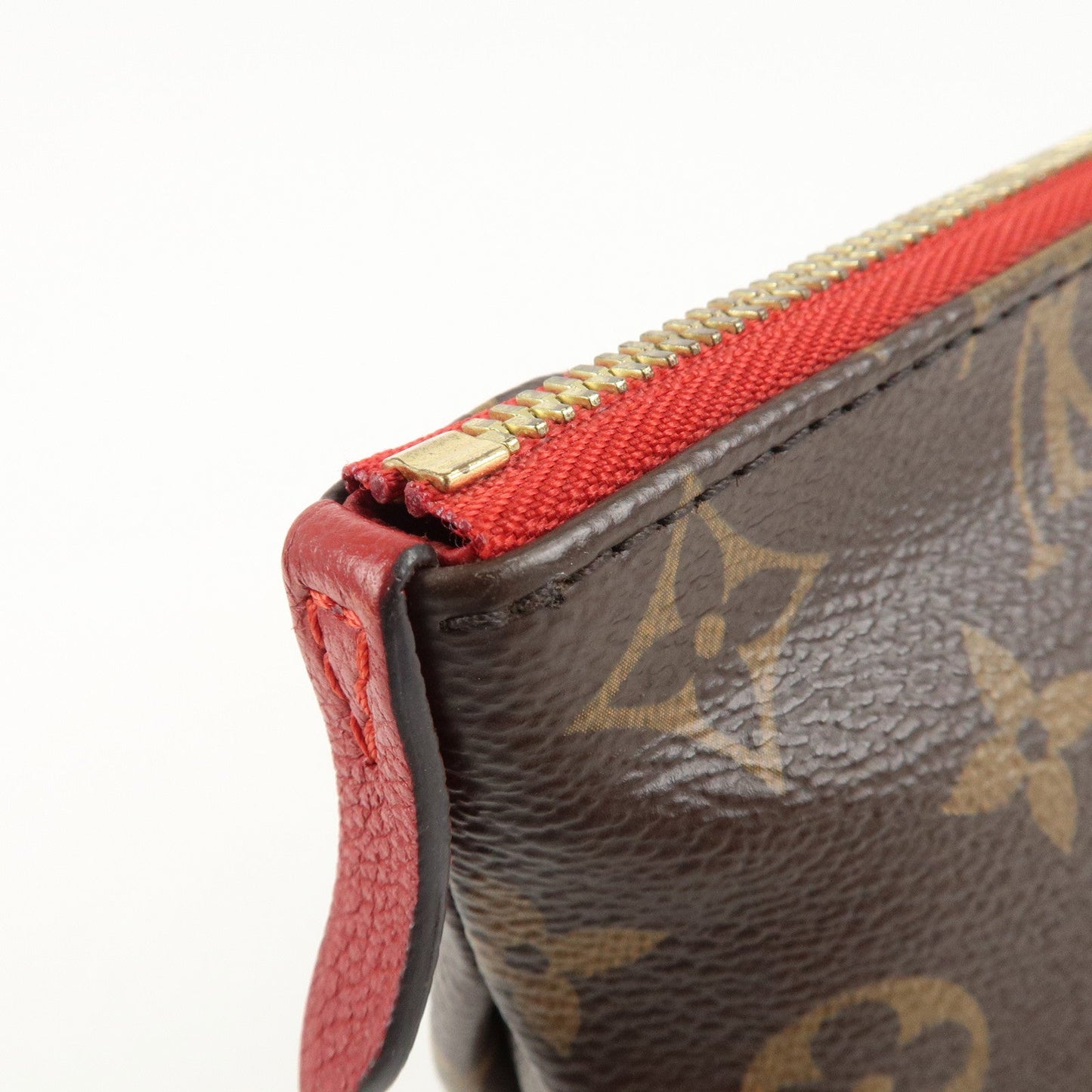 Louis Vuitton Monogram Pallas Beauty Case Brown Red M64123