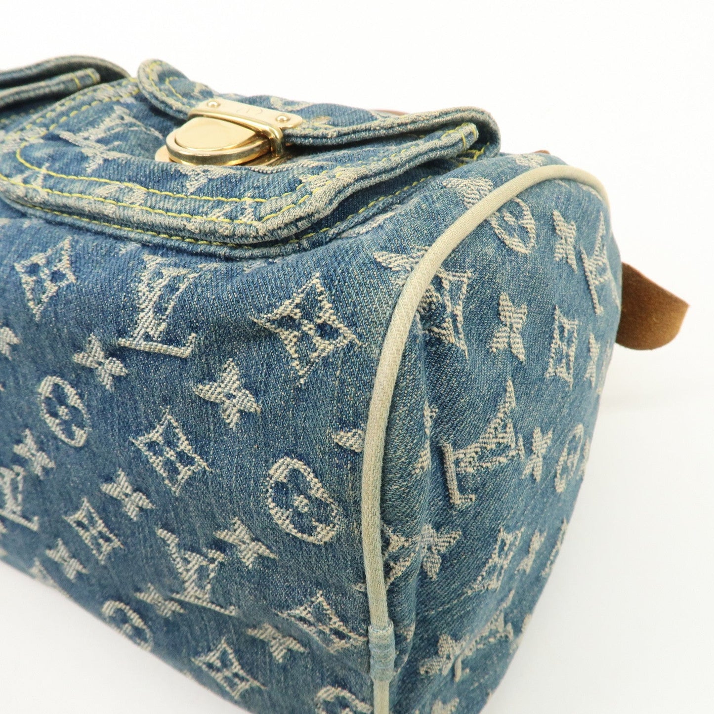Louis Vuitton Monogram Denim Neo Speedy Boston Bag Blue M95019