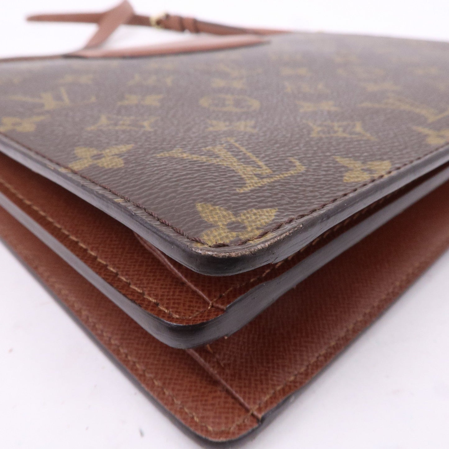 Louis Vuitton Monogram Courcelles Shoulder Bag Brown M51375