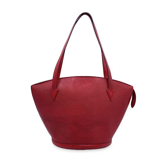 LOUIS VUITTON   Epi Red Leather Saint Jacques Gm Tote Bag