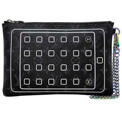 Louis Vuitton Etui Ipad  Canvas Clutch Bag