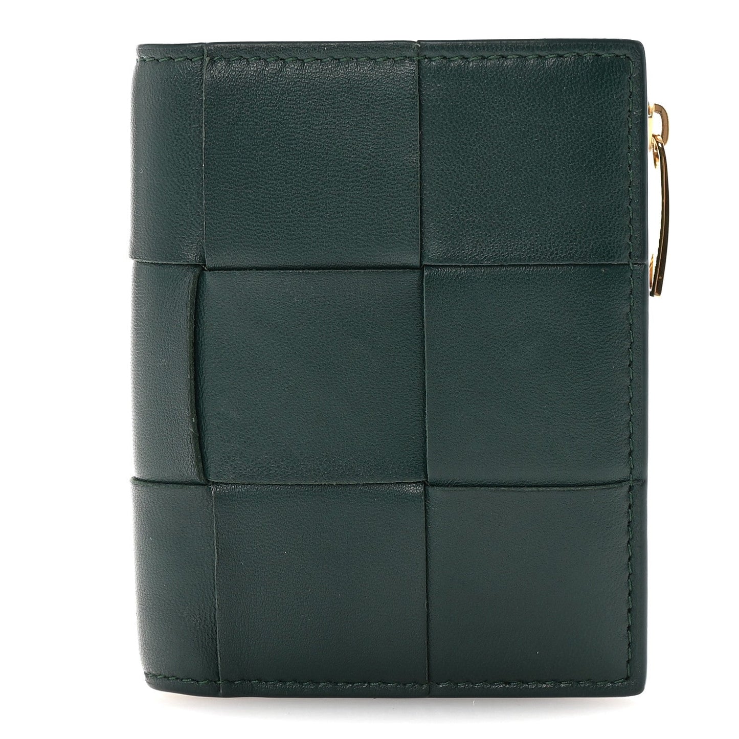 Bottega Veneta Nappa Maxi Intrecciato Bifold Zip Wallet Raintree