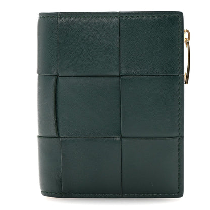 Bottega Veneta Nappa Maxi Intrecciato Bifold Zip Wallet Raintree
