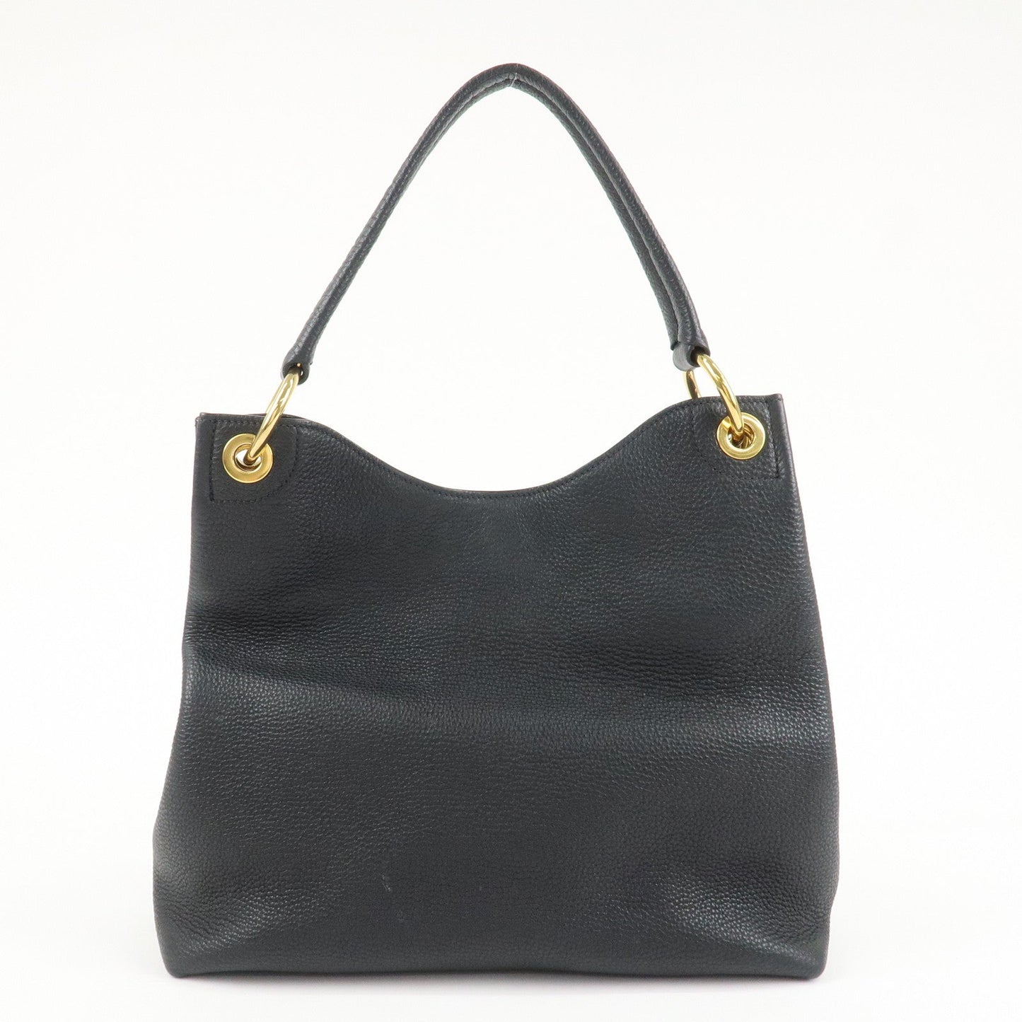 PRADA VITTELLO PHOENIX Triangle Logo Leather Shoulder Bag Black 1BC051  d