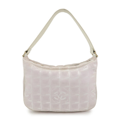 CHANEL New Travel Line Canvas Leather Shoulder Bag Hand Bag Pink