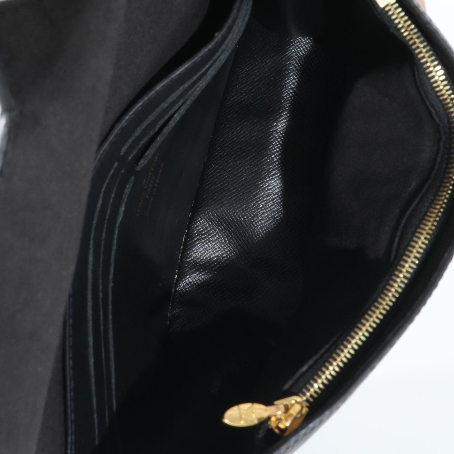 Louis Vuitton Louis Vuitton Black Epi Twist Belt Chain Pouch