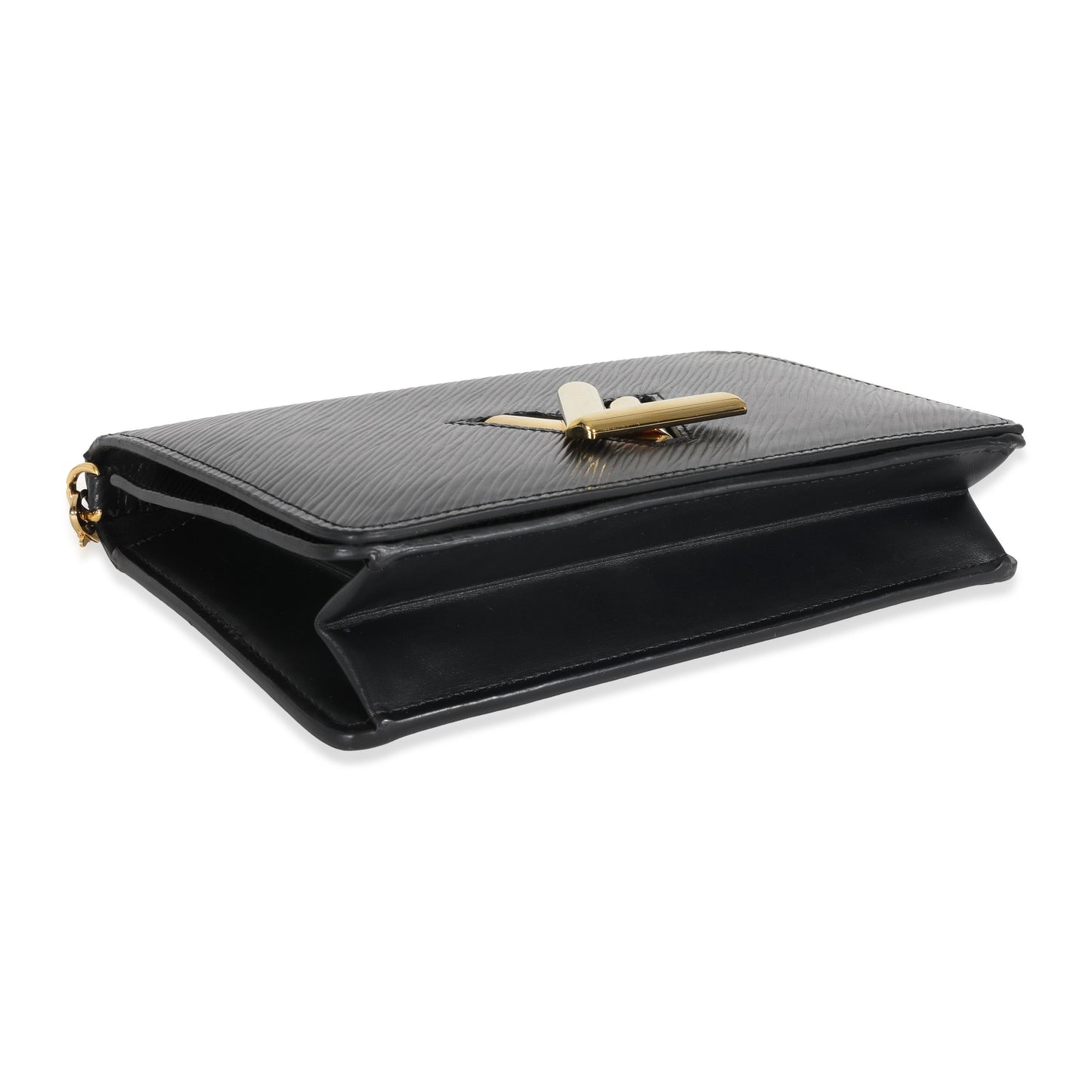 Louis Vuitton Louis Vuitton Black Epi Twist Belt Chain Pouch