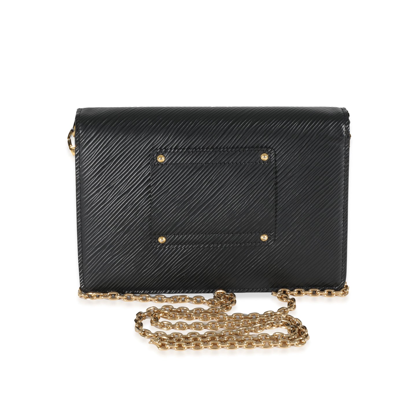 Louis Vuitton Louis Vuitton Black Epi Twist Belt Chain Pouch