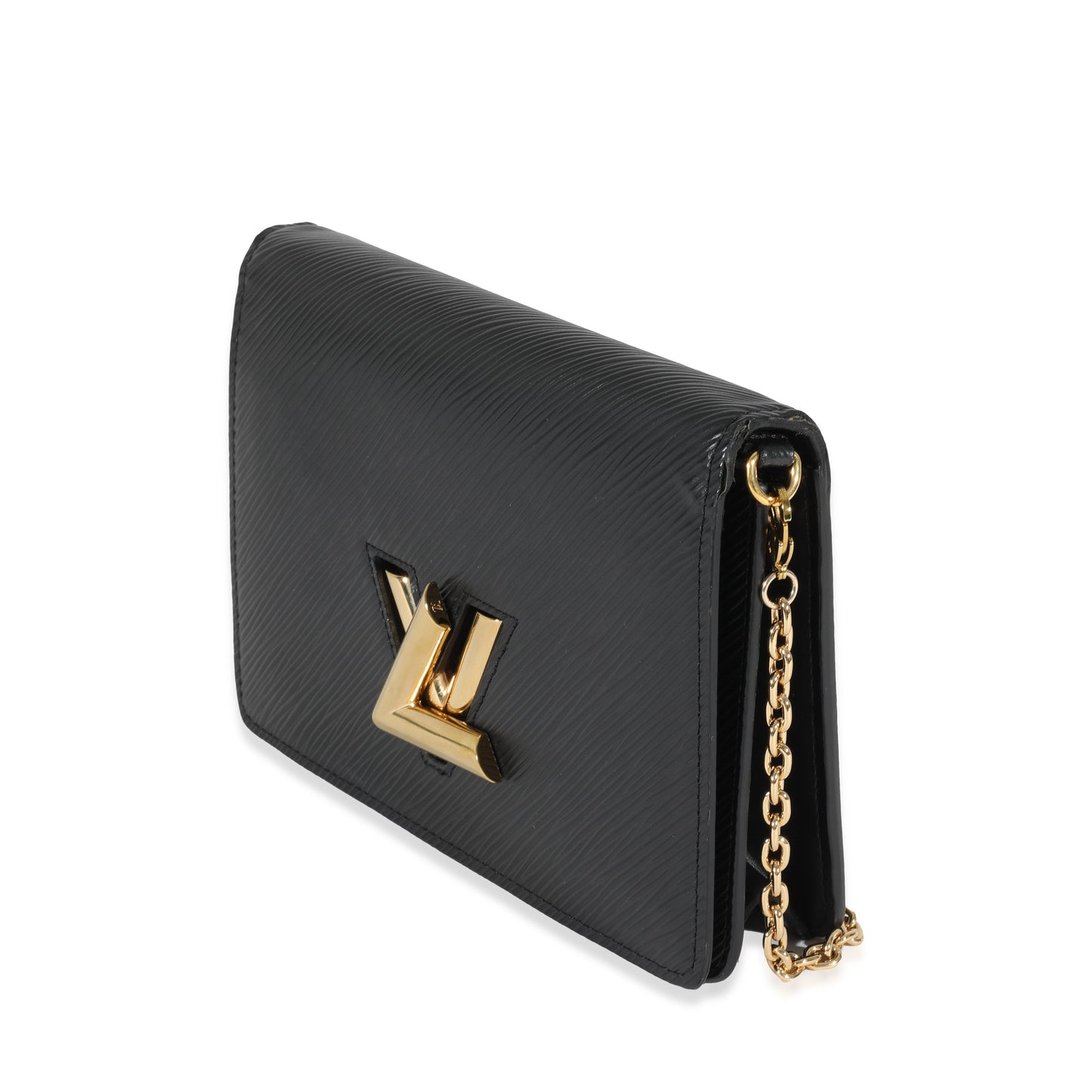 Louis Vuitton Louis Vuitton Black Epi Twist Belt Chain Pouch