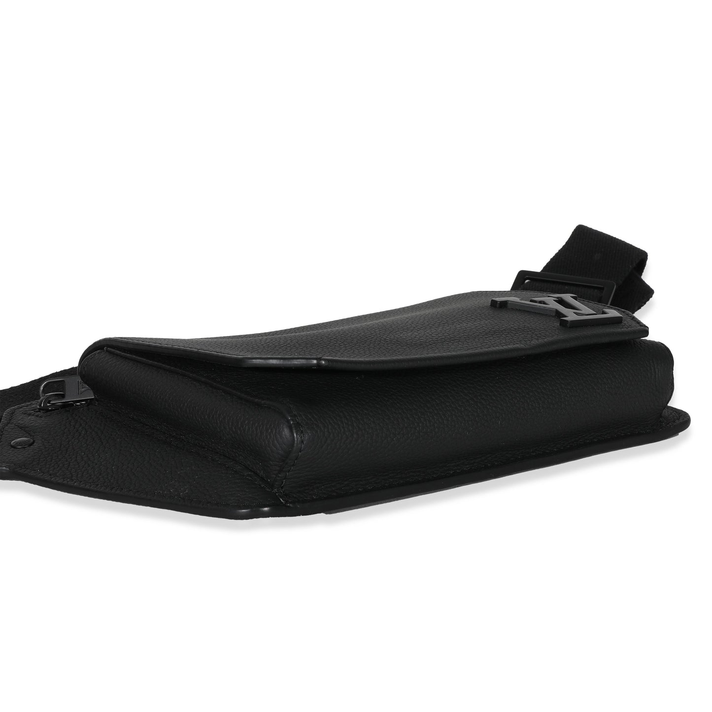 Louis Vuitton Louis Vuitton Black Leather Aerogram Sling Bag