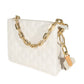 Louis Vuitton Louis Vuitton Cream Puffy Lambskin Monogram Coussin PM