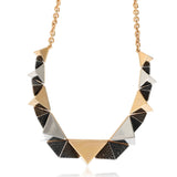 Louis Vuitton Gold Tone Pyramid Stud Necklace