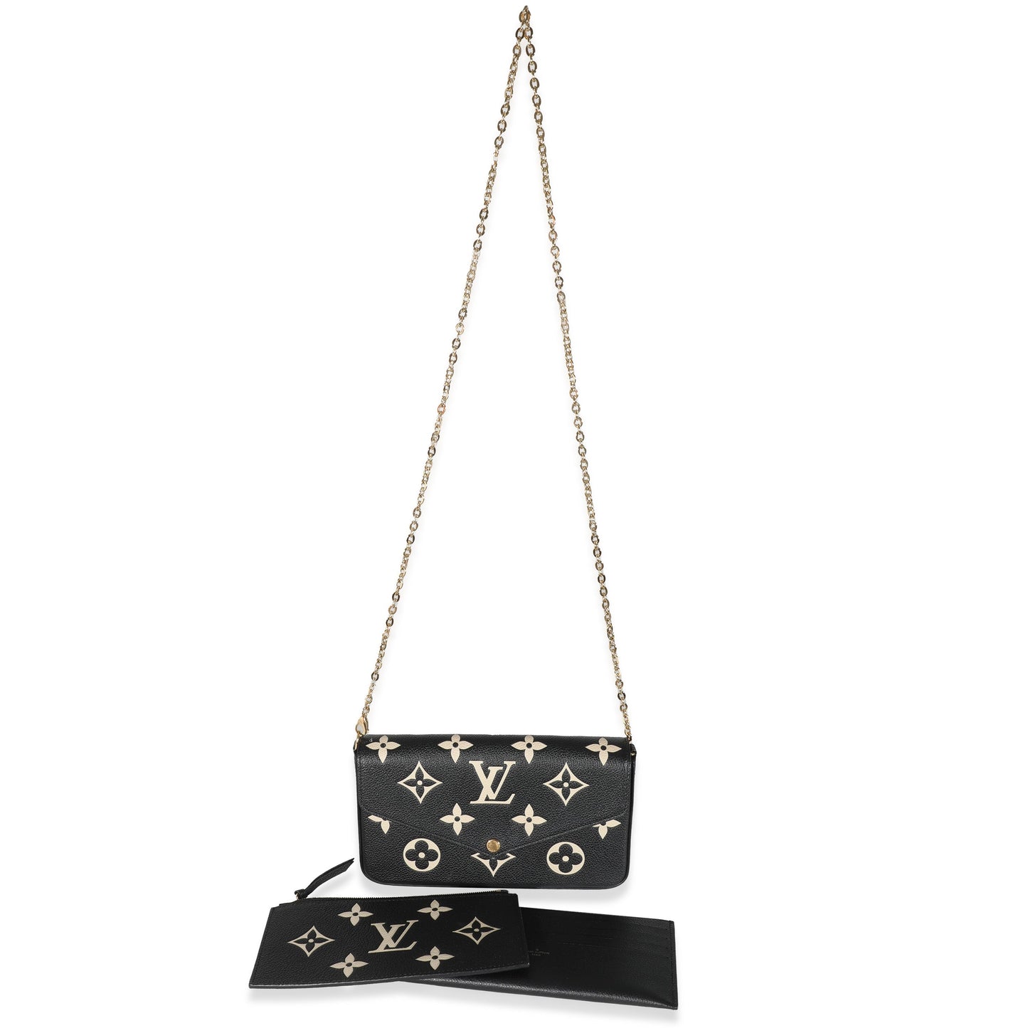 Louis Vuitton Louis Vuitton Black Beige Monogram Empreinte Félicie Pochette