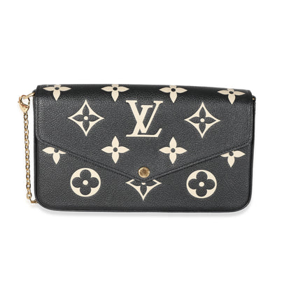 Louis Vuitton Louis Vuitton Black Beige Monogram Empreinte Félicie Pochette