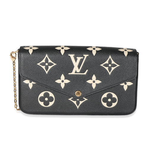 Louis Vuitton Louis Vuitton Black Beige Monogram Empreinte Félicie Pochette
