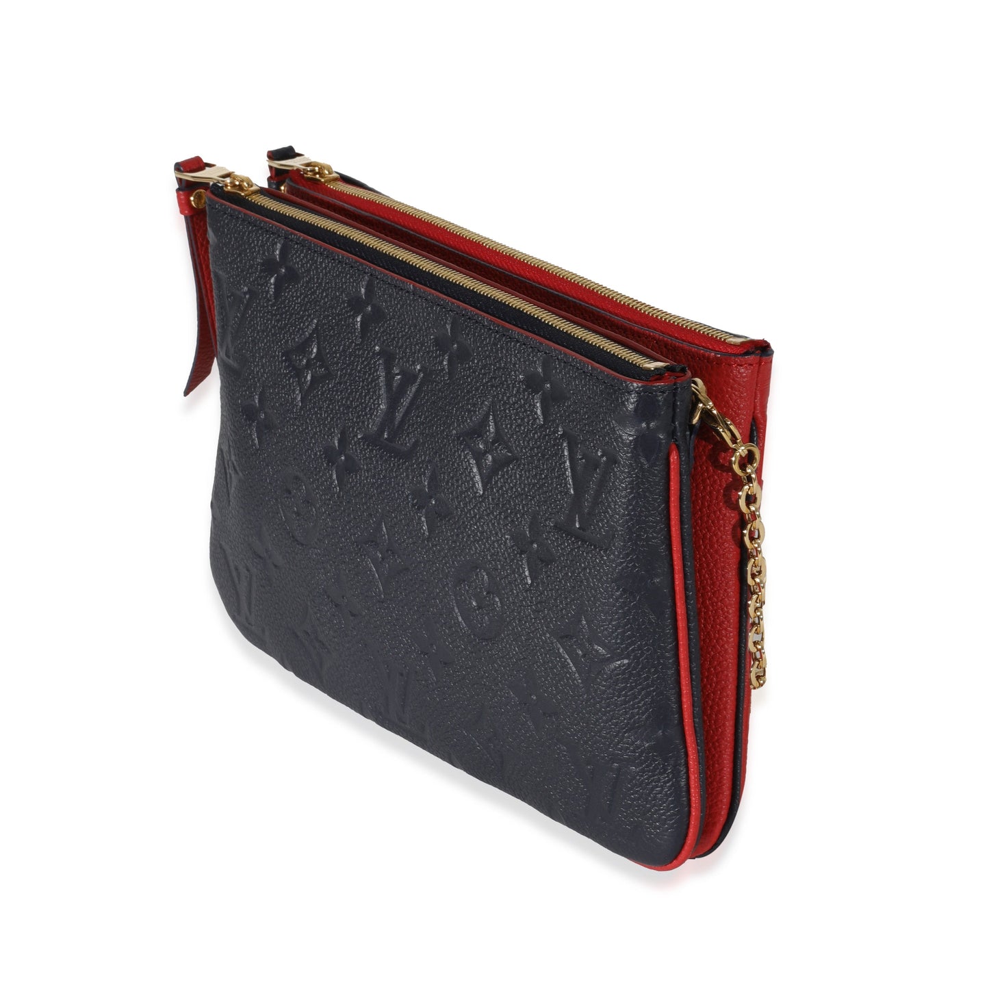 Louis Vuitton Louis Vuitton Marine Rouge Empreinte Double Zip Pochette