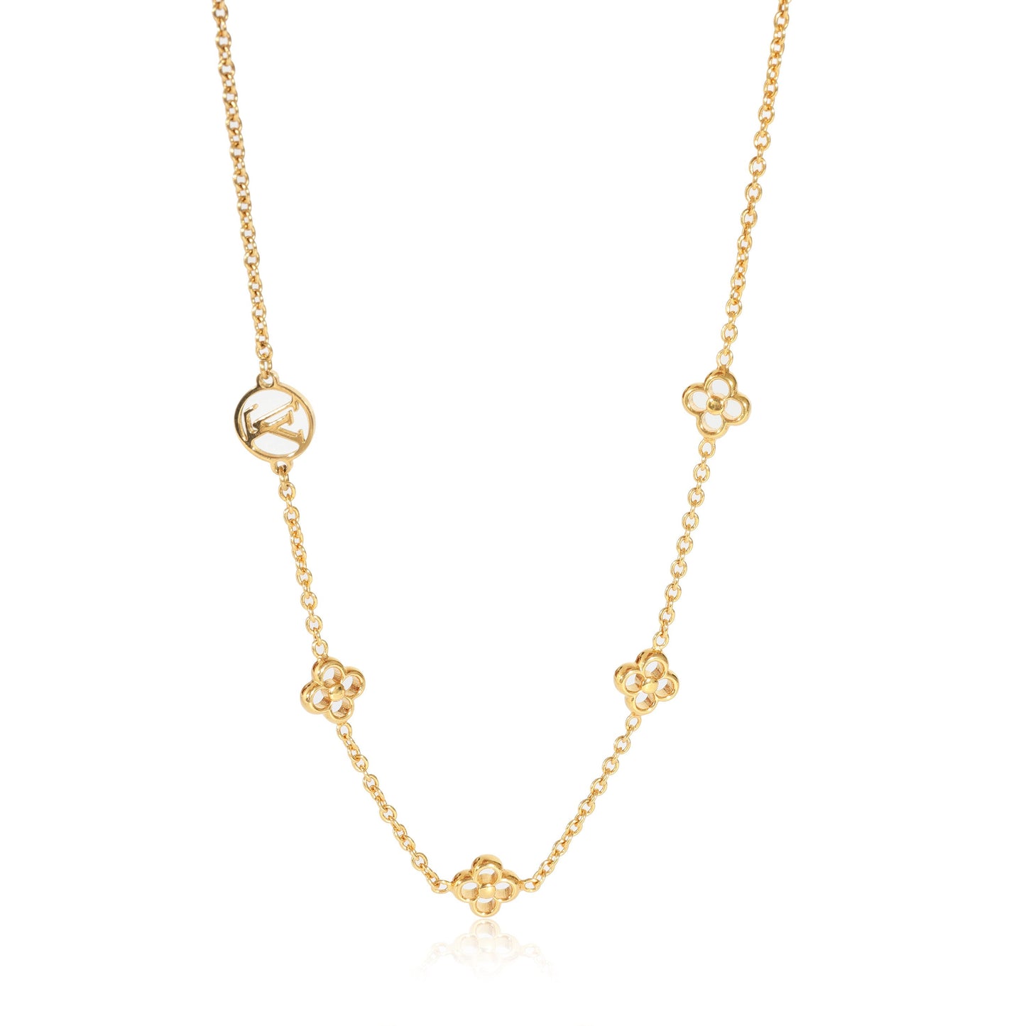 Louis Vuitton Louis Vuitton Flower Station Gold Tone Necklace