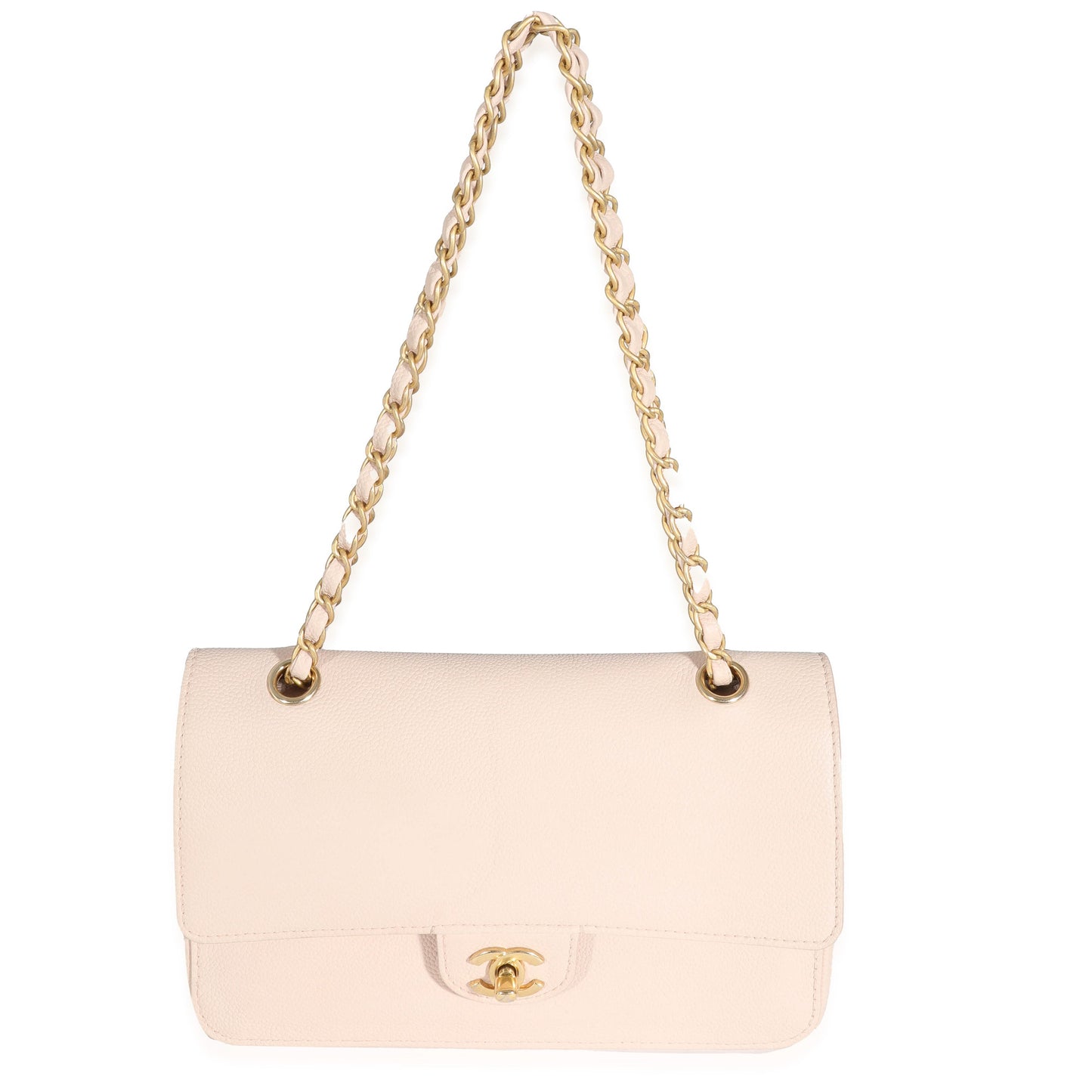 Chanel Beige Caviar Medium Classic Pure Double Flap Bag