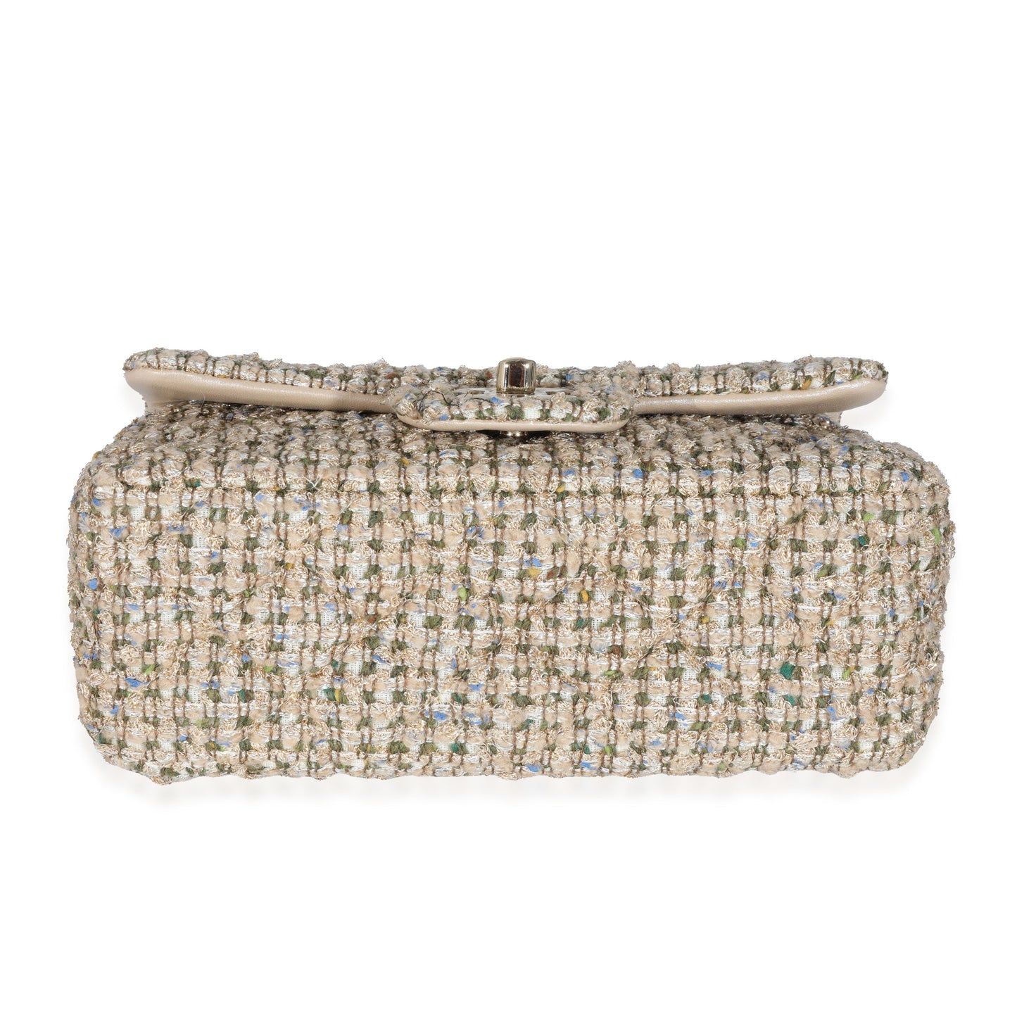 Chanel 21A Gold Tweed Mini Rectangular Flap Bag