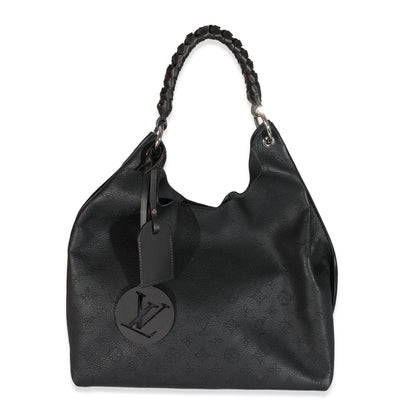 Louis Vuitton Louis Vuitton Black Mahina Carmel Hobo