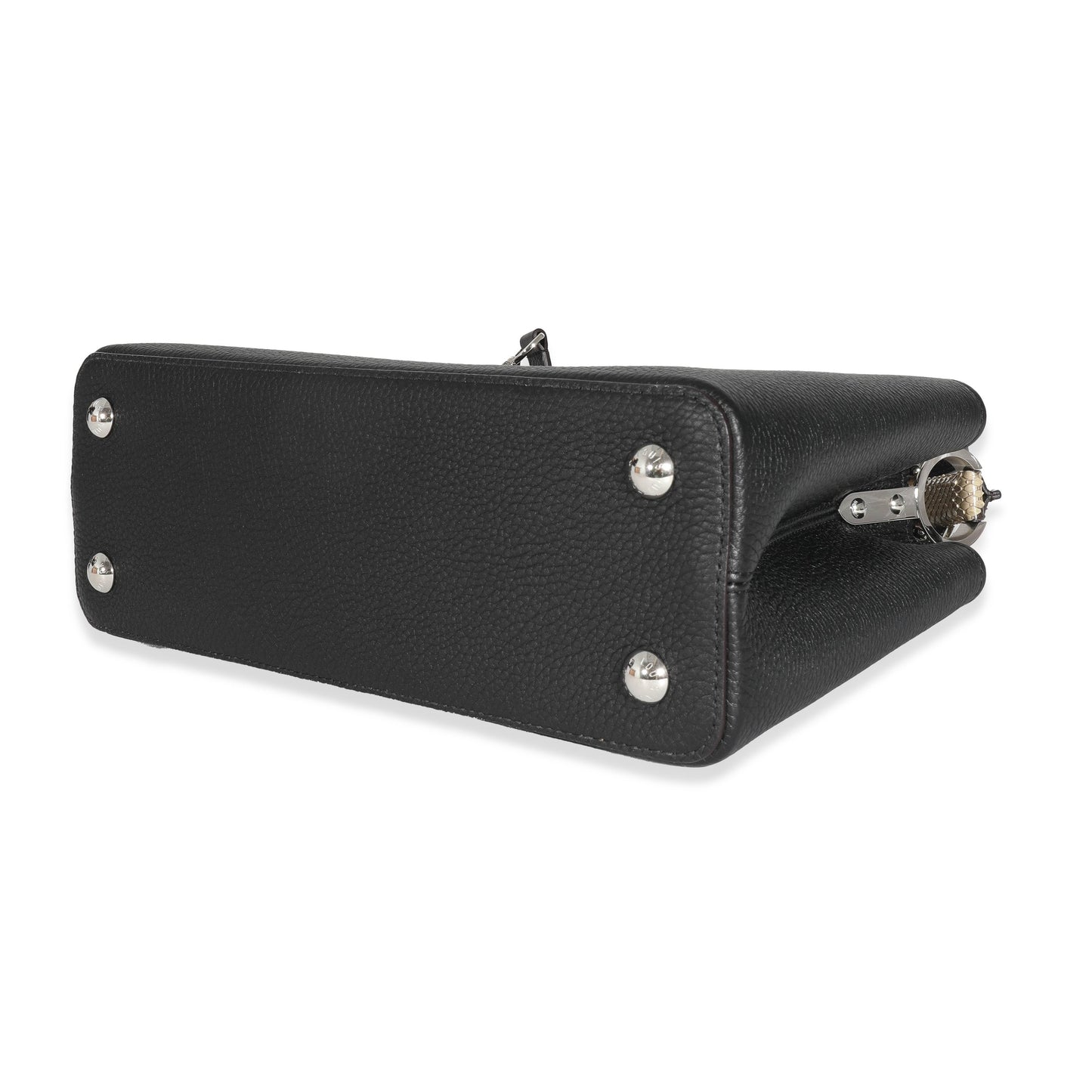 Louis Vuitton Louis Vuitton Black Taurillon Python Capucines PM